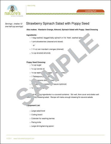 Strawberry Spinach Salad w/Poppy Seed Dressing