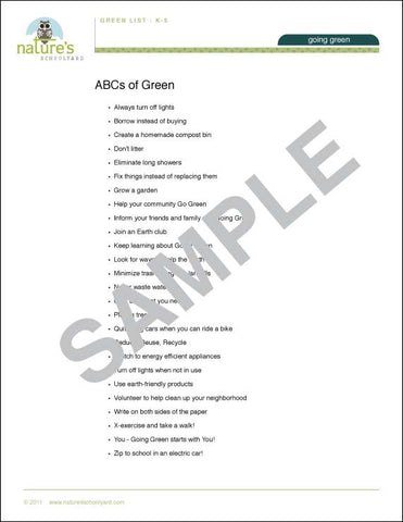 A to Z Go Green
