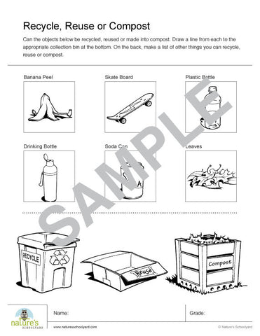 Recycle, Reuse, or Compost Activity Page