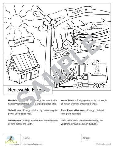 Renewable Energy Learn & Color Page
